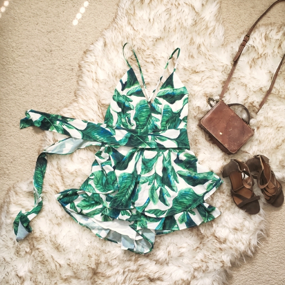 Tropical Leaf Romper